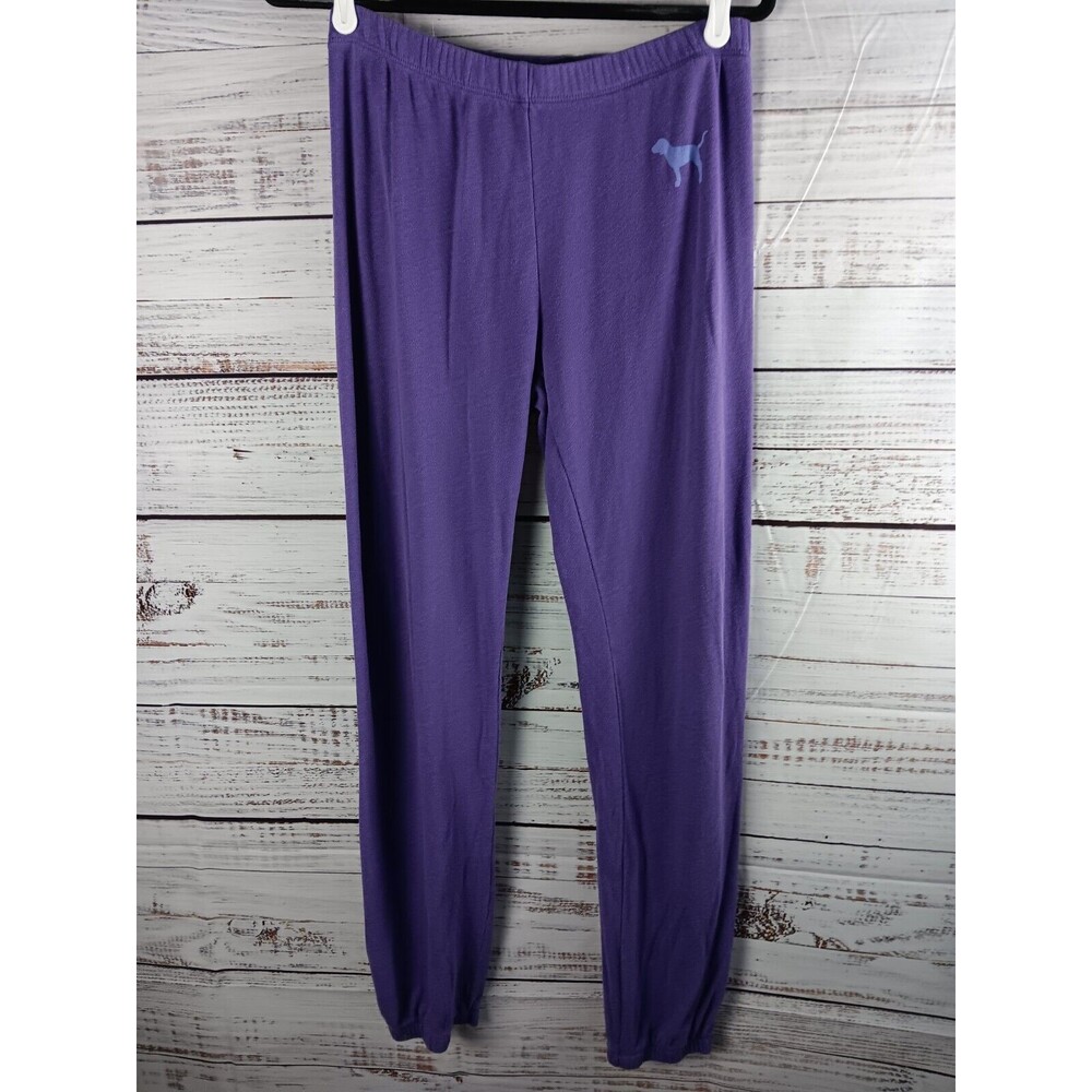 Victoria's Secret PINK  Sweatpants Purple Spell Out Logo Small Petite